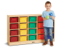 Jonti-Craft 20 Cubbie-Tray Mobile Classroom Storage with Colored Trays