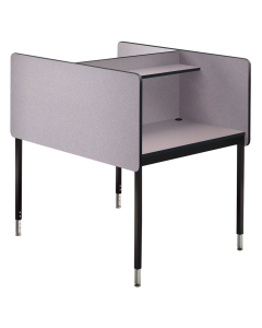 Smith Carrel Double-Sided Height Adjustable Study Carrel (Shown in Grey)