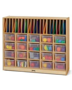 Jonti-Craft Cubbie Classroom Organizer with Clear Trays