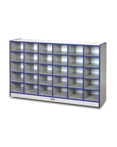 Jonti-Craft Rainbow Accents 30 Cubbie-Tray Mobile Classroom Storage, Blue