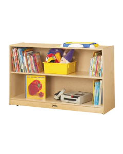 Jonti-Craft Low 2-Shelf Adjustable Mobile Classroom Bookcase (example of use)