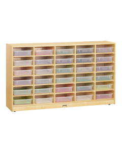 Jonti-Craft 30 Paper-Tray Mobile Classroom Storage with Clear Paper-Trays
