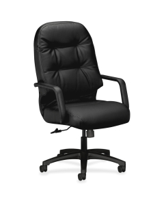 HON Pillow-Soft 2091SR Leather High-Back Executive Office Chair (Shown in Black)