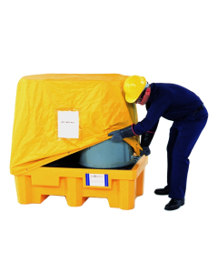 Ultratech 1016 Pullover Cover for Spill Pallet P2 (example of use)
