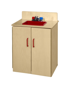 Wood Designs Classic Sink Dramatic Play Set, Red