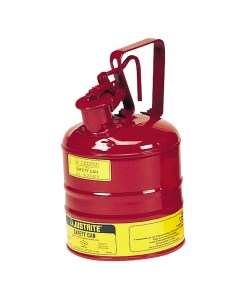 Justrite 10301 Type I 1 Gallon Trigger Handle Steel Safety Can, Red