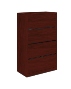 HON 10516NN 4-Drawer 36" Wide Lateral File Cabinet, Letter & Legal, Mahogany