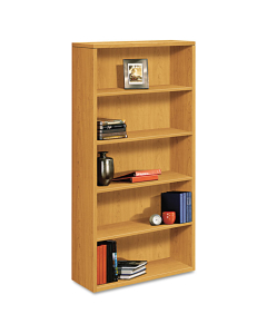 HON 105535 5-Shelf Laminate Bookcase (Shown in Harvest)
