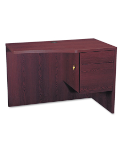 HON 10500 Series 42" Curved Right Return with Pedestal, Mahogany