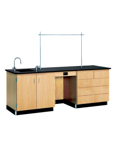 Diversified Woodcrafts 96" W Science Teacher Desk, Epoxy Sink