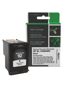Clover Remanufactured Black Ink Cartridge for HP C9362WN (HP 92)