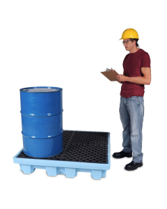 Ultratech Fluorinated Nestable Spill Pallets, 66 Gallons (4-drum model, example of application)