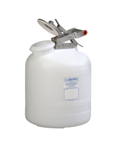 Justrite 12765 Wide-Mouth Polyethylene 5 Gallon Corrosive Safety Container