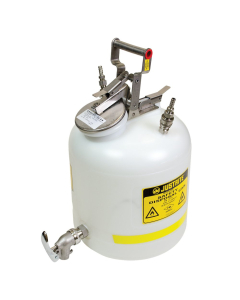 Justrite 12771 Polyethylene 5 Gallon Disposal Safety Can with Faucet, 3/8" Fitting