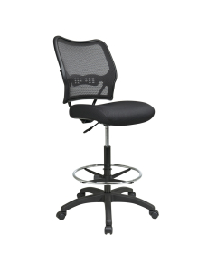 Office Star Space Seating Deluxe AirGrid Mesh-Back Drafting Chair (Shown in Black)