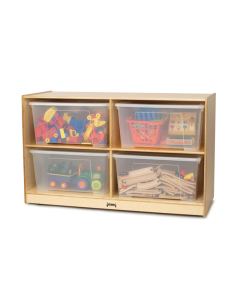 Jonti-Craft Jumbo Tote Cubbie Classroom Storage with Clear Jumbo Totes & Lids
