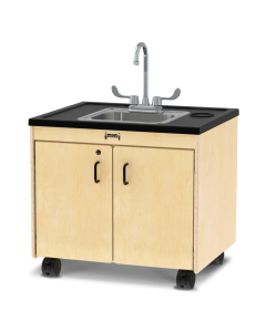 Jonti-Craft Clean Hands Helper 26" H Stainless Steel Portable Sink