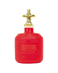 Justrite 14004 Polyethylene 8 Ounce Dispensing Safety Can, Red