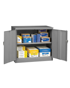 Tennsco Standard 30" Desk Height Storage Cabinets (Shown in Medium Grey)