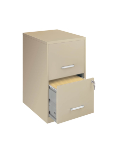 Hirsh SOHO 2-Drawer 18" Deep Smart Vertical File Cabinet, Putty