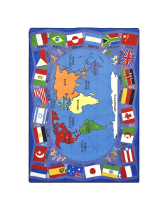 Joy Carpets Flags of the World Rectangle Classroom Rug
