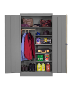 Tennsco Combination Wardrobe and Storage Cabinets (Medium Grey)