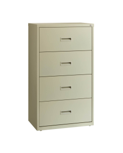 Hirsh HL1000 Series 4-Drawer 30" Wide Recessed Pull Lateral File Cabinet, Putty