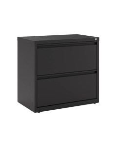 Hirsh HL10000 Series 2-Drawer 30" Wide Full-Width Pull Lateral File Cabinet, Black