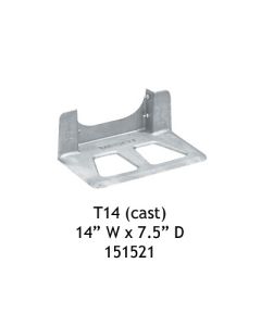 Wesco T14 Aluminum Cast 14" W x 7.5" D Noseplate