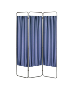 Omnimed 40.5" W x 68" H Fabric Hospital Privacy Screen (Shown in Blue)