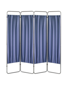 Omnimed 54" W x 68" H Fabric Hospital Privacy Screen (Shown in Blue)