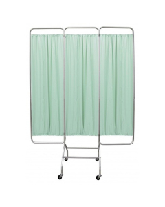 Omnimed 57" W x 72" H Vinyl Mobile Hospital Privacy Screen (Shown in Green)