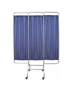 Omnimed 57" W x 72" H Fabric Mobile Hospital Privacy Screen (Shown in Blue)
