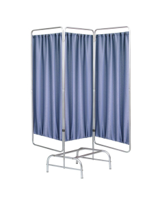 Omnimed 96" W x 74" H Fabric Hospital Privacy Screen (Shown in Blue)