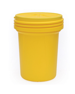 Eagle Screw Lid Polyethylene Lab Pack Drum, 30 Gal, Yellow