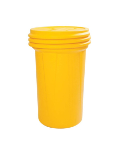 Eagle 1657 Lab Pack Screw Lid Poly Drum, 55 Gallons, Yellow
