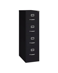 Hirsh 4-Drawer 26.5" Deep Vertical File Cabinet, Black