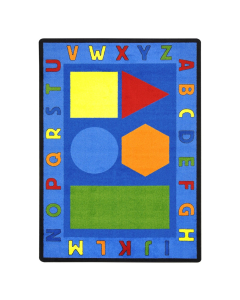 Joy Carpets Alphabet Shapes Rectangle Classroom Rug