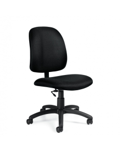 Global Goal 2239-6 Fabric Low-Back Office Task Chair, Armless (Shown in Black)