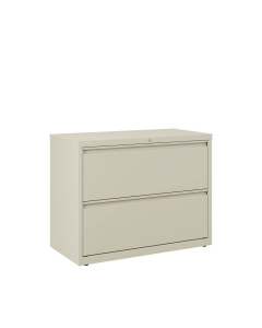 Hirsh HL8000 Series 2-Drawer 36" Wide Full-Width Pull Lateral File Cabinet, Putty