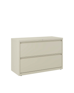 Hirsh HL8000 Series 2-Drawer 42" Wide Full-Width Pull Lateral File Cabinet, Putty