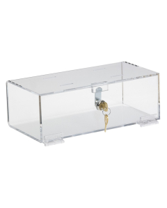 Omnimed 12" W x 6" D x 4.25" H Clear Acrylic Plexiglass Refrigerator Lock Box