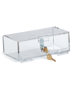 Omnimed 8.25" W x 4.5" D x 2.75" H Clear Acrylic Plexiglass Refrigerator Lock Box