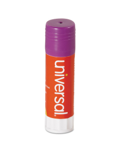 Universal .74 oz Permanent Glue Sticks, Purple, 12/Pack