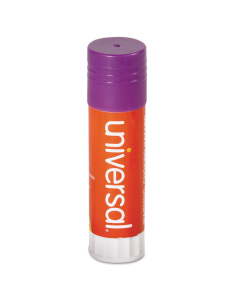 Universal 1.30 oz Permanent Glue Sticks, Purple, 12/Pack