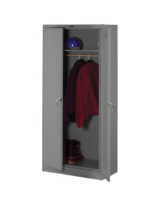 Tennsco Deluxe Wardrobe Cabinets (shown in medium grey)