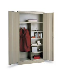 Tennsco Deluxe Combination Wardrobe and Storage Cabinets (Shown in Champagne/Putty)
