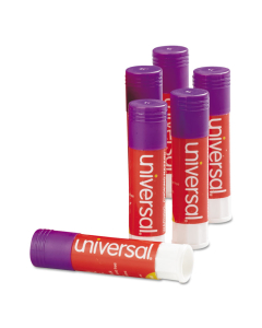 Universal .28 oz Permanent Glue Sticks, Purple, 12/Pack