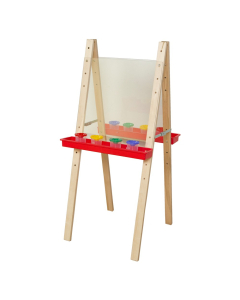 Wood Designs Double Sided Acrylic Easel, Red Trays
