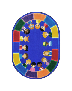 Joy Carpets All of Us Together Classroom Rug (Shown in Oval)